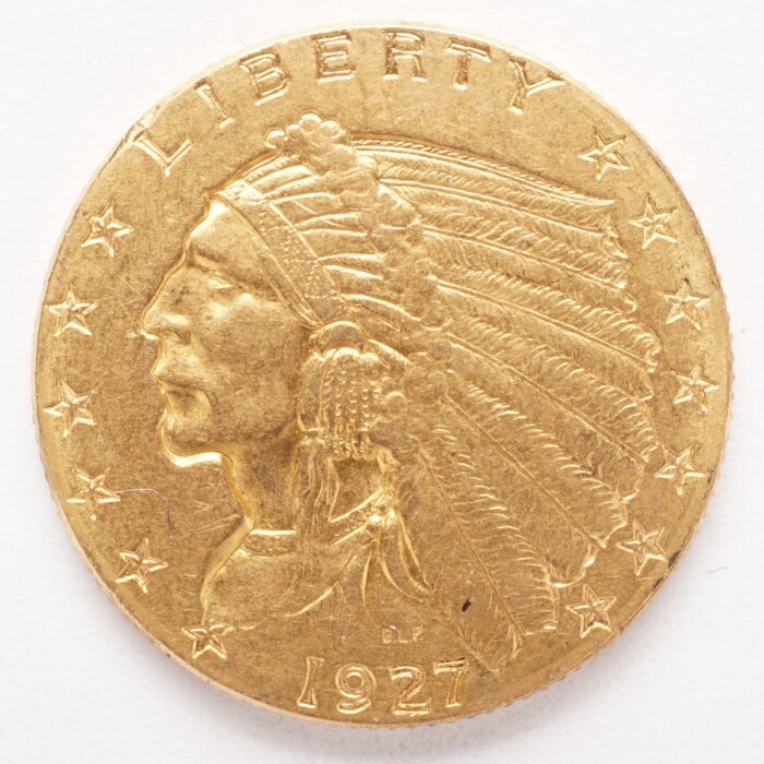 1927 Indian $2.50 Gold Quarter Eagle