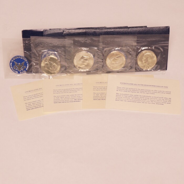 1971-1974 Eisenhower Silver Dollar Blue Envelope Collection - Image 2