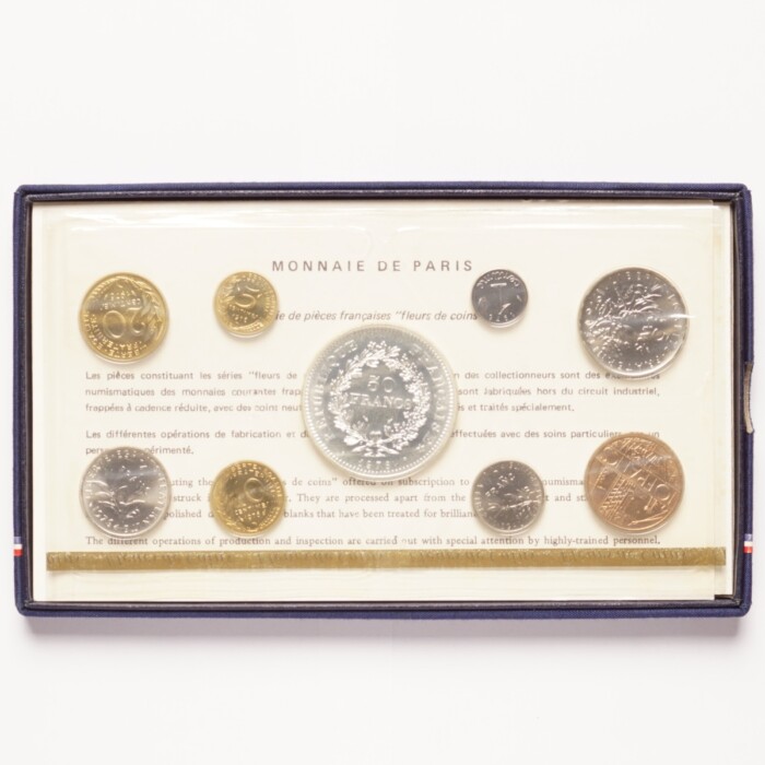 1976 Fleurs De Coins Monnaie De Paris France 9-Coin Specimen Set - Image 3