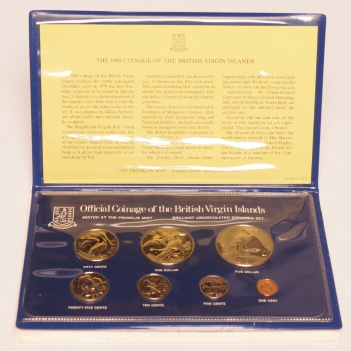 1980 Coinage of the British Virgin Islands BU Specimen Set