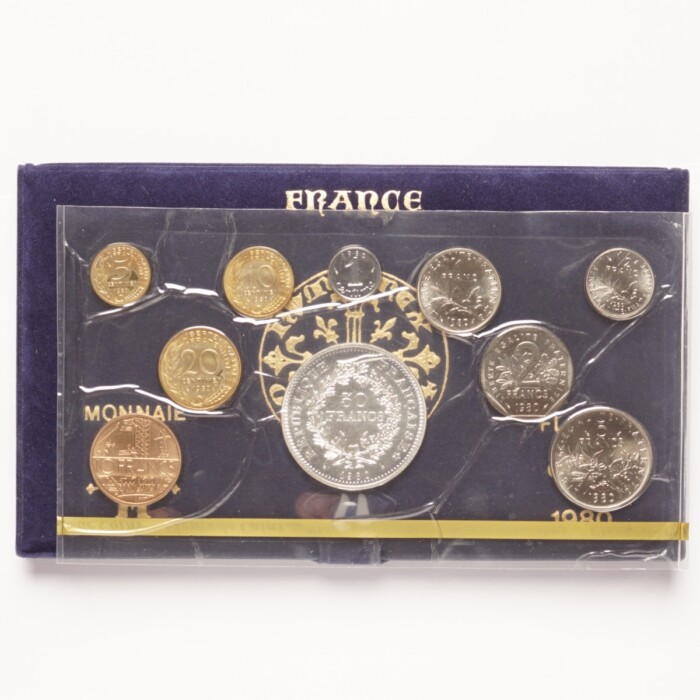 1980 Fleurs De Coins Monnaie De Paris France 10-Coin Set - Image 3