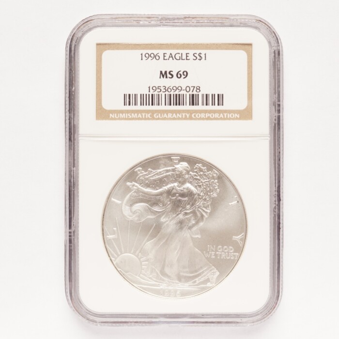 1996 Silver American Eagle Dollar NGC MS69