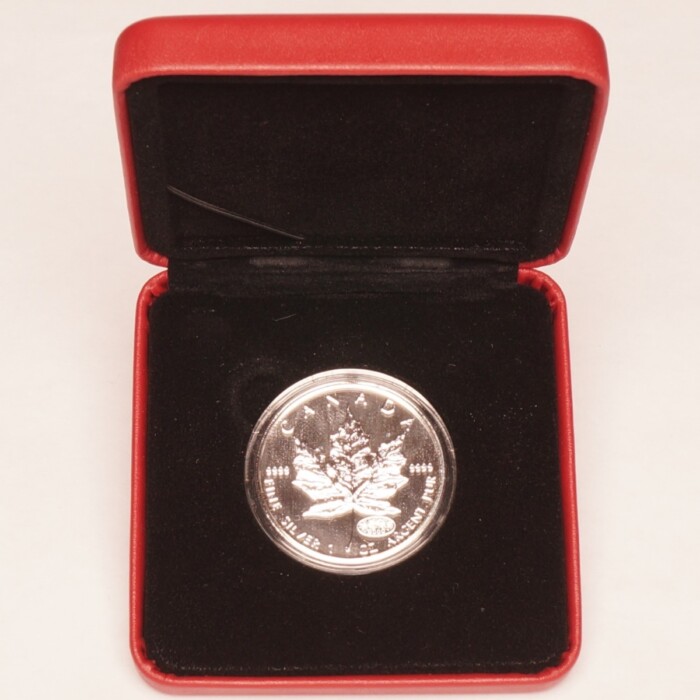 2000 Silver $5 Canadian Maple Leaf .9999 Reverse Proof Fireworks Privy