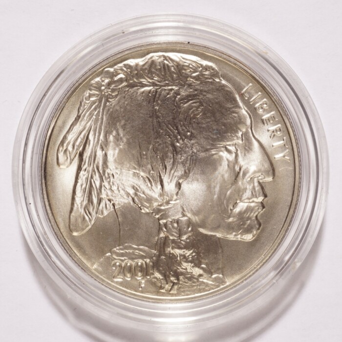 2001-D American Buffalo Commemorative Uncirculated Silver Dollar - Image 2