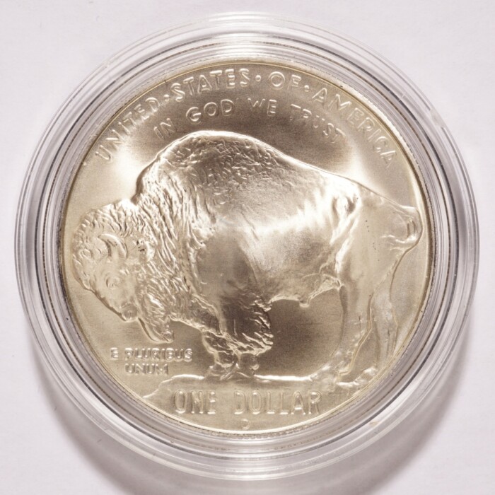 2001-D American Buffalo Commemorative Uncirculated Silver Dollar - Image 3