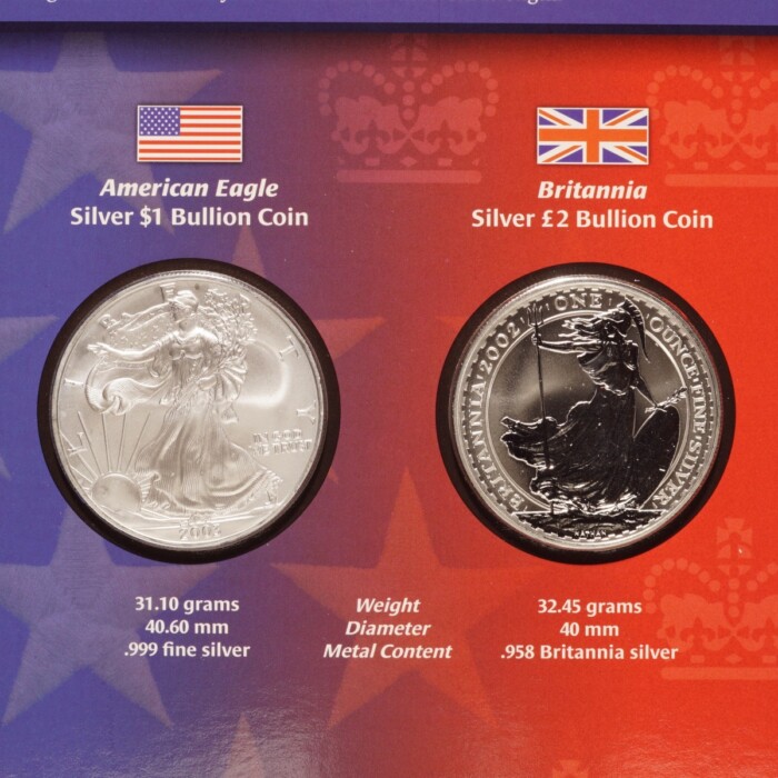 2003 Legacies and Freedom US and UK Silver Bullion Coin Set - Image 2