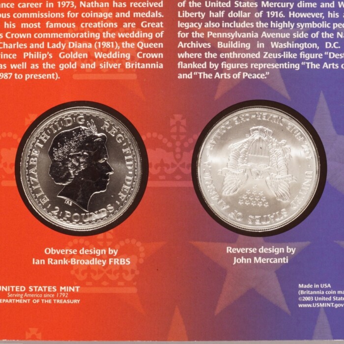 2003 Legacies and Freedom US and UK Silver Bullion Coin Set - Image 3