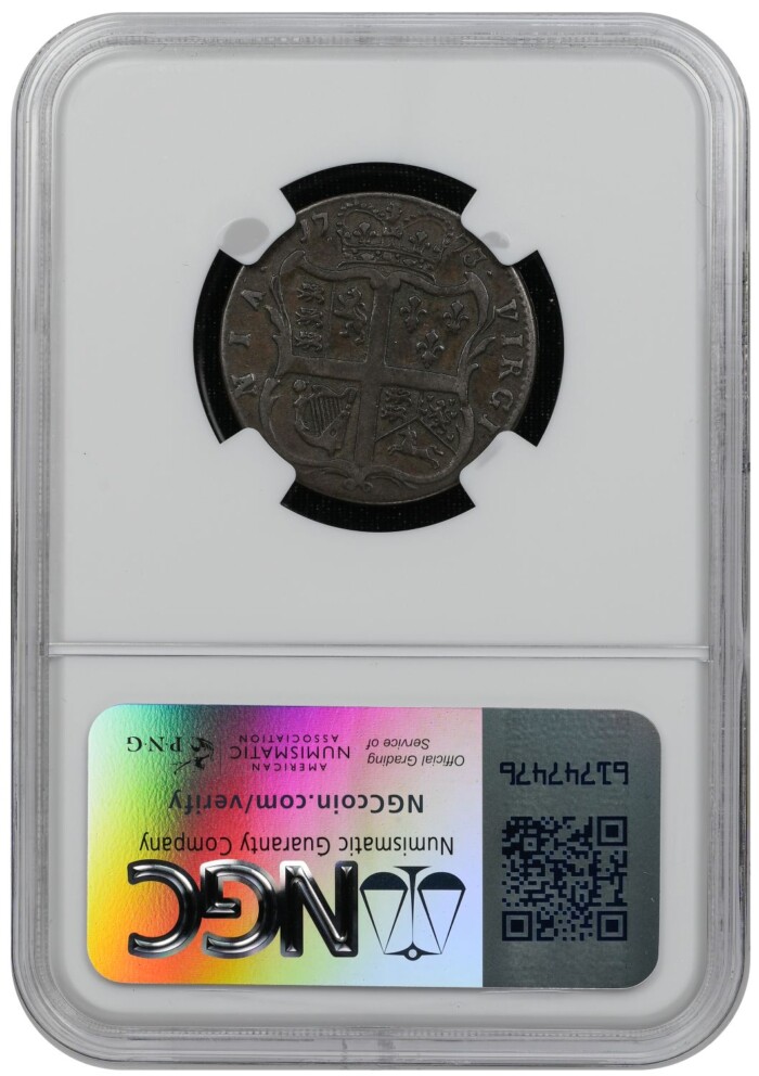 1773 No Period 1/2P Virginia NGC VF25 BN - Image 2