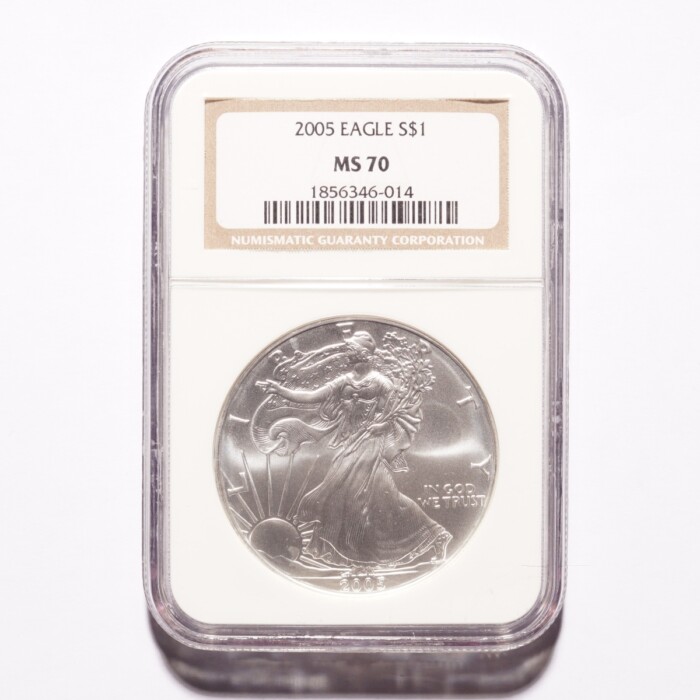 2005 Silver American Eagle Dollar NGC MS70