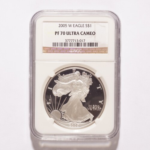 2005-W Silver American Eagle Dollar Proof NGC PF70 Ultra Cameo