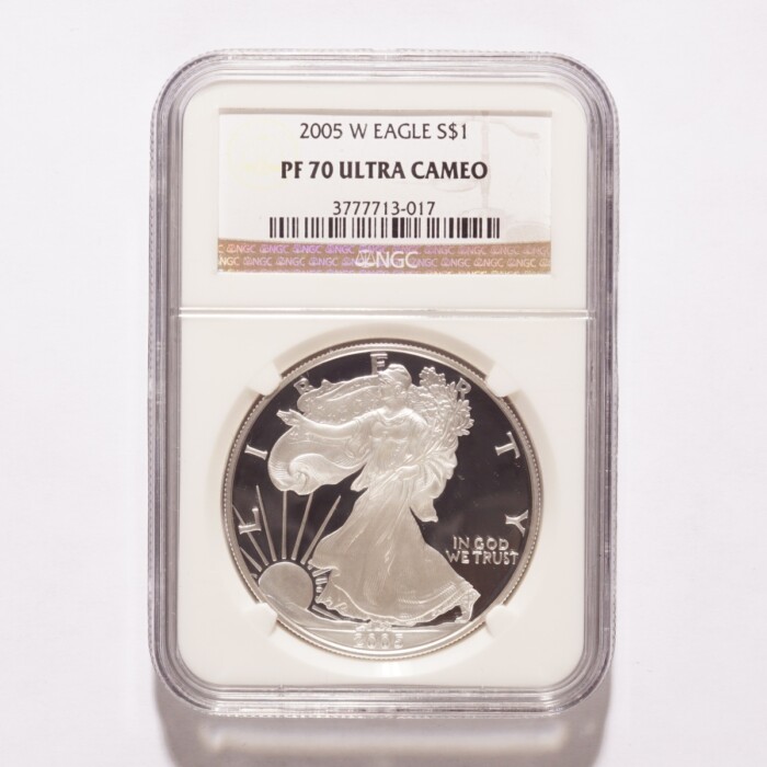2005-W Silver American Eagle Dollar Proof NGC PF70 Ultra Cameo