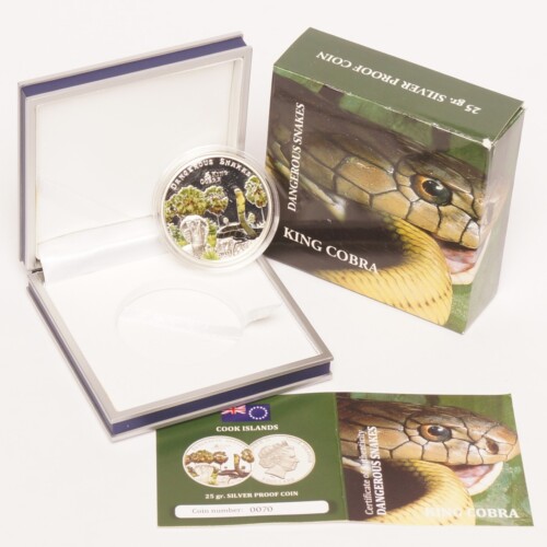 2011 Cook Islands Silver $5 King Cobra Proof