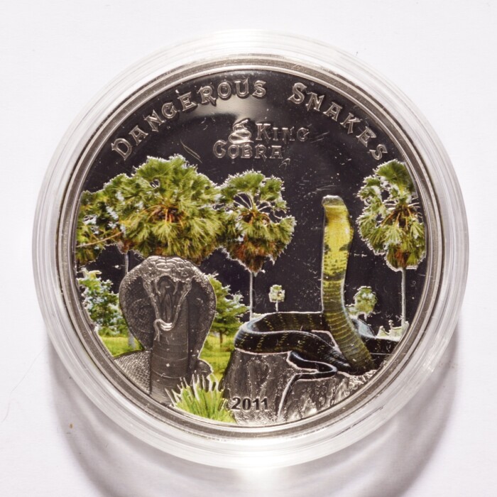 2011 Cook Islands Silver $5 King Cobra Proof - Image 3