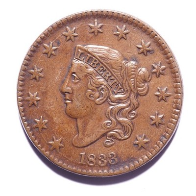 1833 Large Cent Coronet Head - Image 3