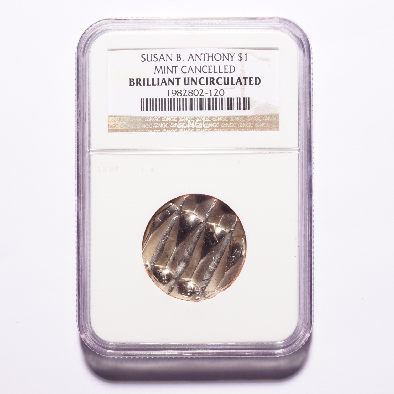 Susan B Anthony Mint Cancelled NGC BU - Image 3