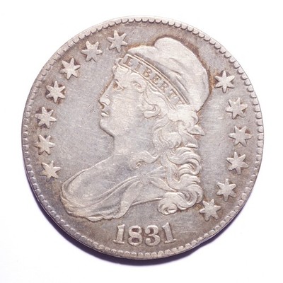 1831 Capped Bust Lettered Edge Silver Half Dollar - Image 3