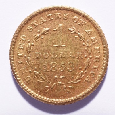 1853 Liberty $1 Gold Dollar - Image 4