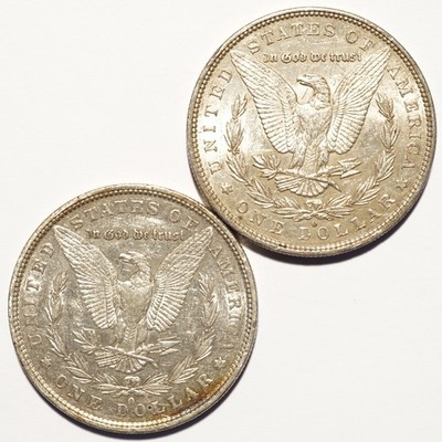 1879-O Morgan Silver Dollar AU 2-Coin Lot - Image 4