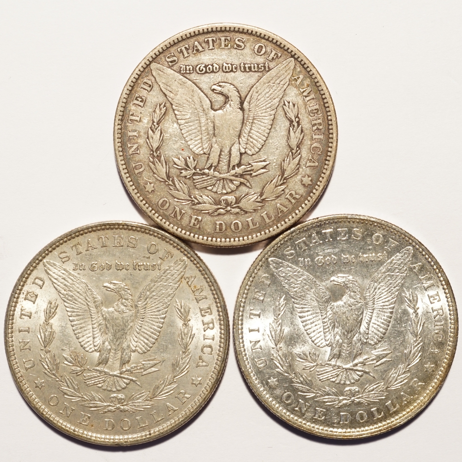 1879 Morgan Silver Dollar 3-Coin Lot - Image 2