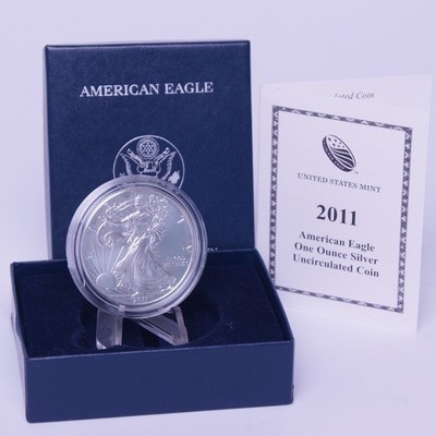 2011-W Silver American Eagle Dollar Burnished - Image 4