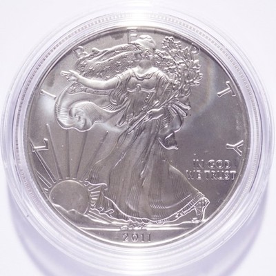2011-W Silver American Eagle Dollar Burnished - Image 5