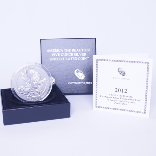 2012 Silver 5oz America the Beautiful Puerto Rico El Yunque National Forest