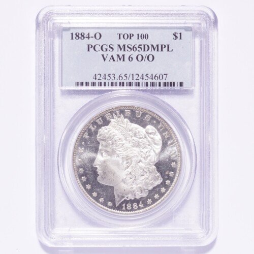 1884-O Morgan Silver Dollar PCGS MS65DMPL VAM 6 O/O