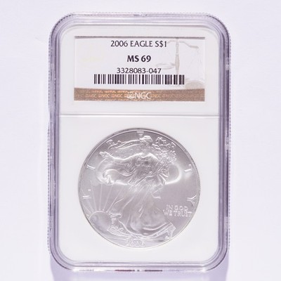 2006 Silver American Eagle Dollar NGC MS69 - Image 5