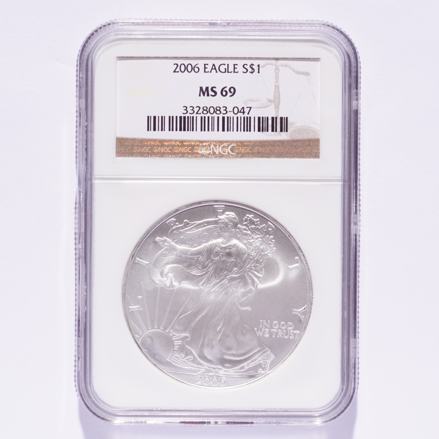 2006 Silver American Eagle Dollar NGC MS69 - Image 3