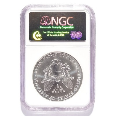 1991 Silver American Eagle Dollar NGC MS69 - Image 4