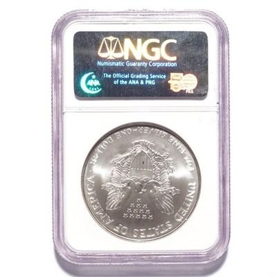 1996 Silver American Eagle Dollar NGC MS69 - Image 4
