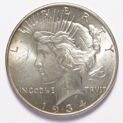 1934 Peace Silver Dollar - Image 3