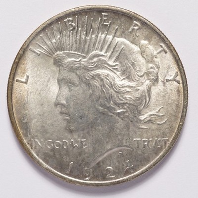 1924 Peace Silver Dollar BU - Image 3