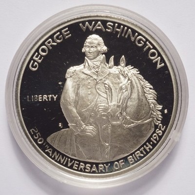 1982-S Commemorative George Washington Proof Silver Half Dollar Cap Only - Image 11