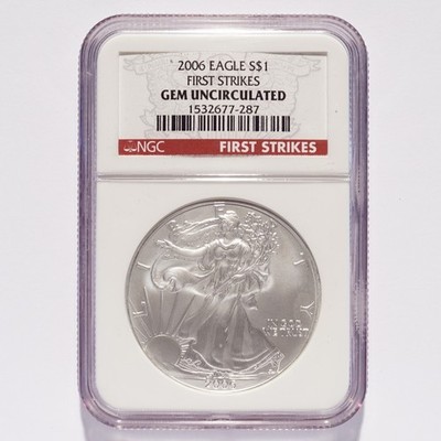 2006 Silver American Eagle Dollar Gem Uncirculated First Strikes NGC - Image 5