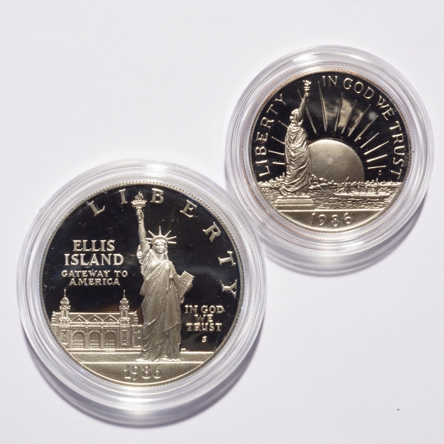 1986-S Liberty Commemorative Two-Coin Proof Silver Dollar and Half Dollar - Image 2