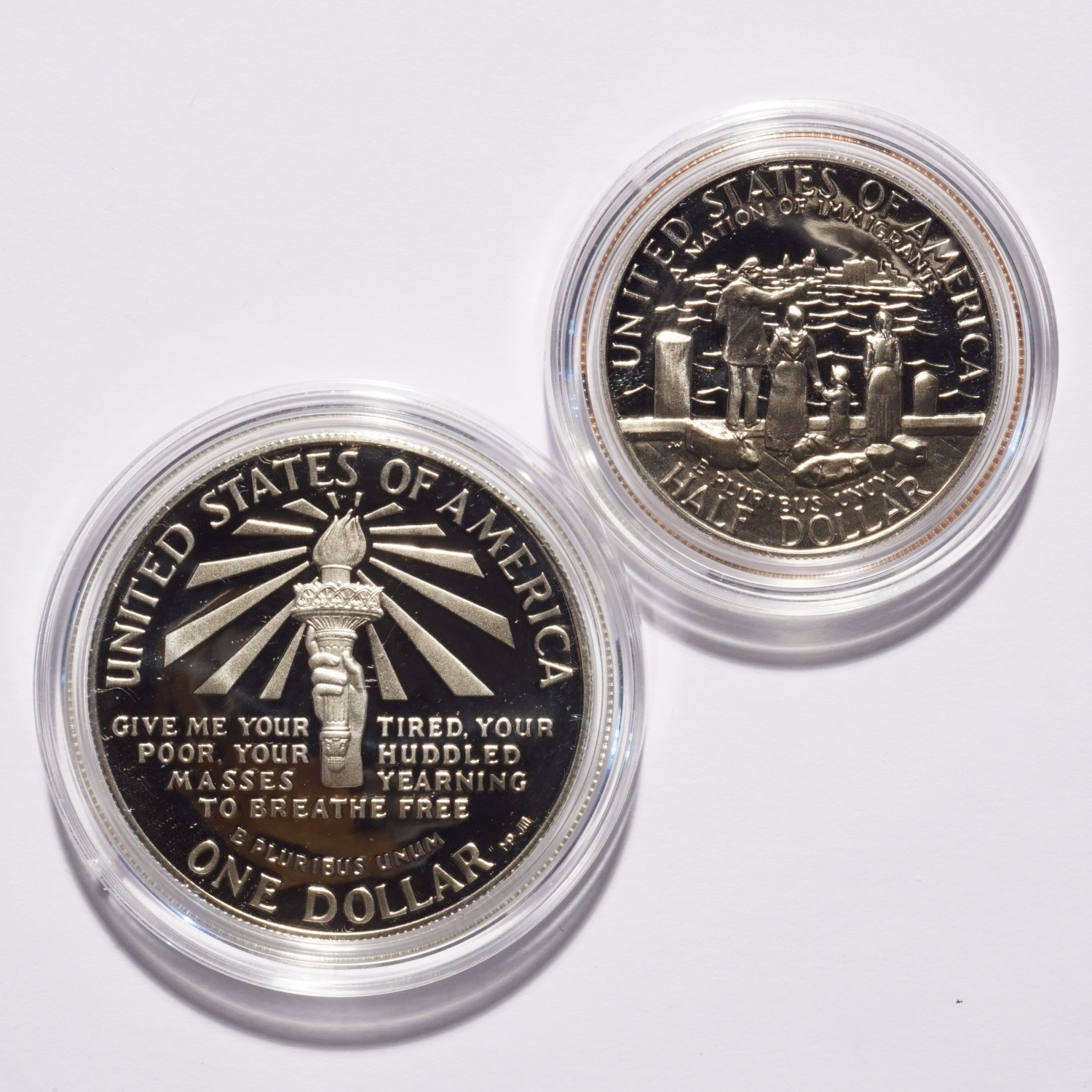 1986-S Liberty Commemorative Two-Coin Proof Silver Dollar and Half Dollar - Image 3