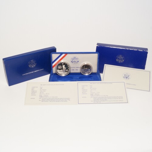 1986-S Liberty Commemorative Two-Coin Proof Silver Dollar and Half Dollar