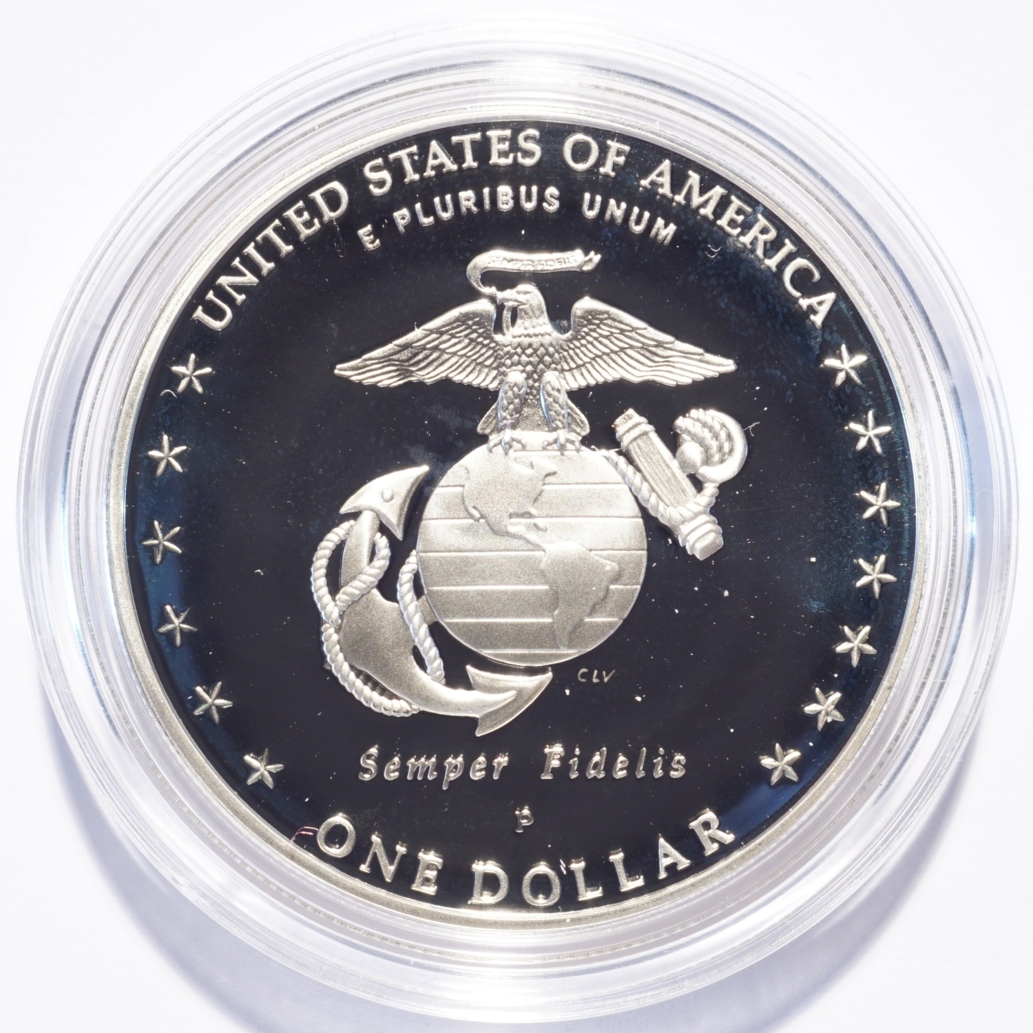 2005-P Marine Corps 230th Anniversary Commemorative Proof Silver Dollar - Image 3