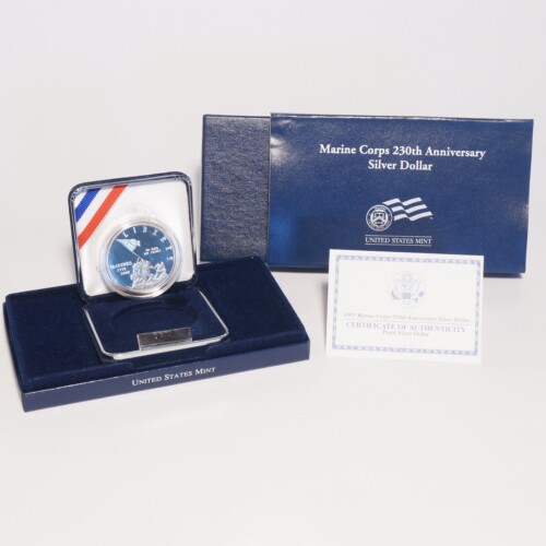 2005-P Marine Corps 230th Anniversary Commemorative Proof Silver Dollar