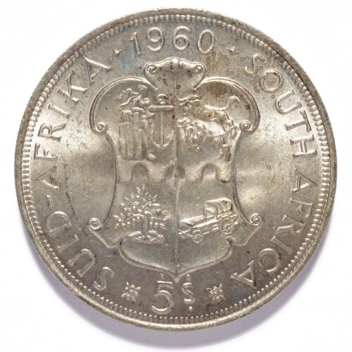 1960 South Africa Silver 5 Shillings