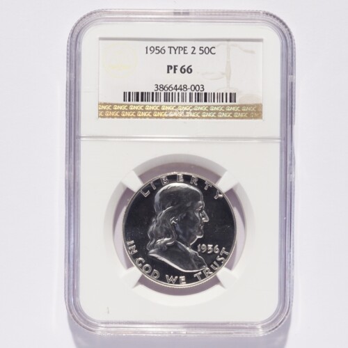 1956 Franklin Half Dollar Type 2 NGC PF66