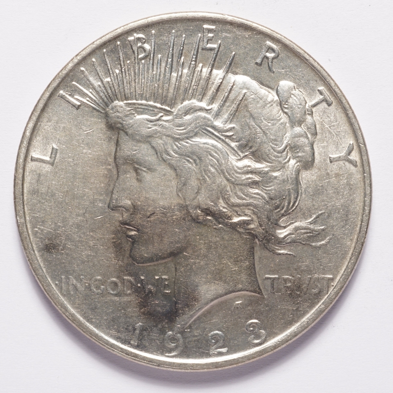 1923-D Peace Silver Dollar AU