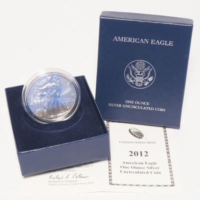 2012-W Silver American Eagle Dollar Burnished - Image 4