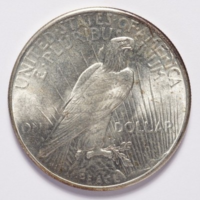 1925 Peace Silver Dollar Unc - Image 4
