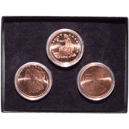 Lady Liberty (3) Coin Copper Tribute Set