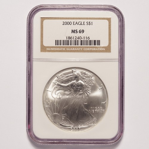 2000 Silver American Eagle Dollar NGC MS69
