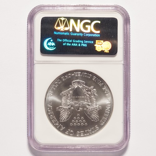 2001 Silver American Eagle Dollar NGC MS69 - Image 2