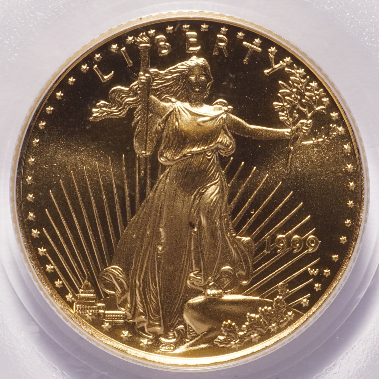1999-W $10 Gold American Eagle PCGS MS69 Unfinished PR Dies - Image 3
