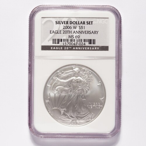 2006-W Silver American Eagle 20th Anniversary NGC MS69